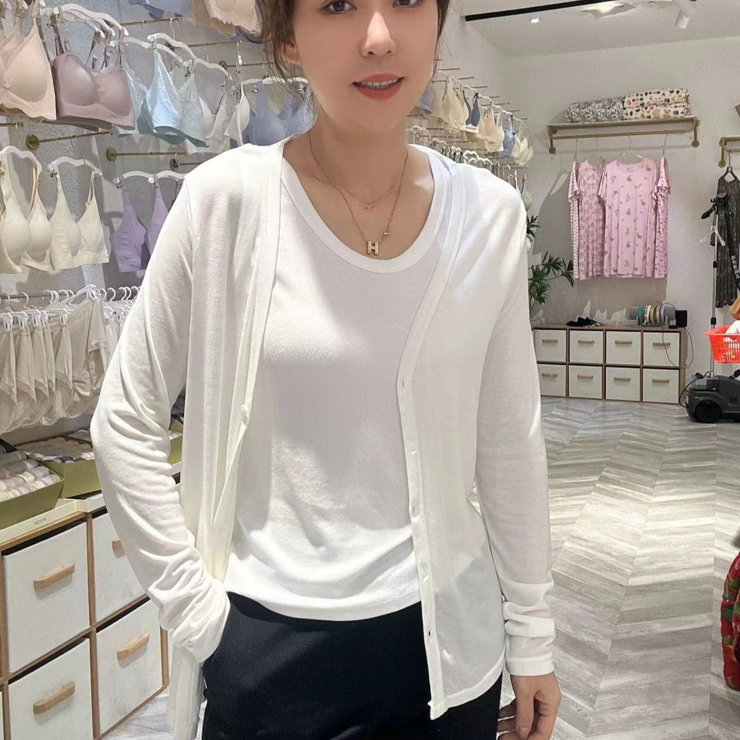 女士天丝长袖开衫24628（100-135斤）