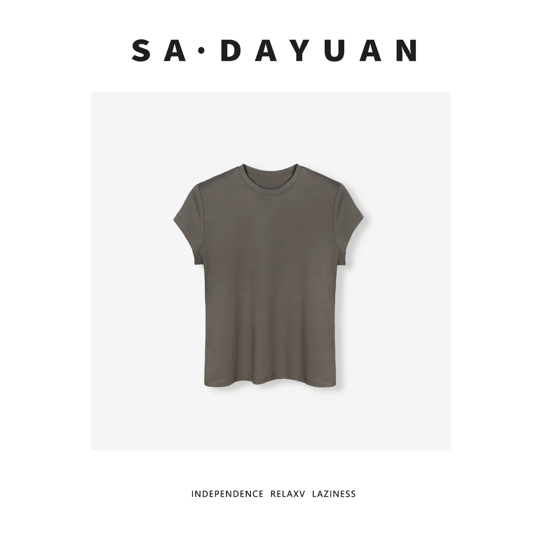 [ SA·DAYUAN ] 24春季夏季百搭个性纯色不规则潮流T恤#DG03002