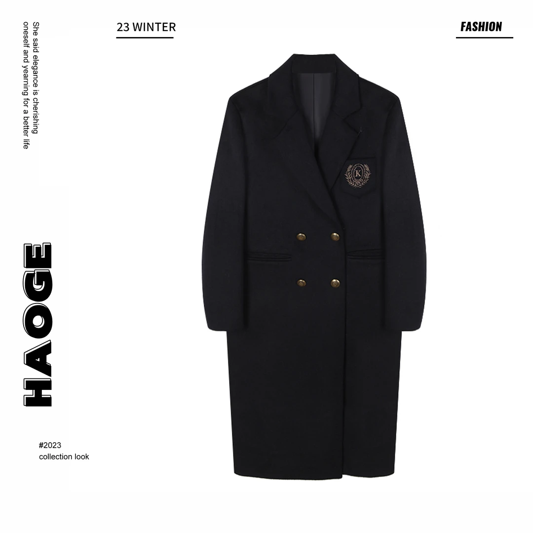 「校徽大衣」伦敦大道D3DY1292羽绒版大衣预莫奈花园风