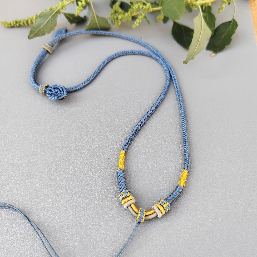 布艺非金属纯手工编织项链绳吊坠绳手绳项链绳纯手工编织