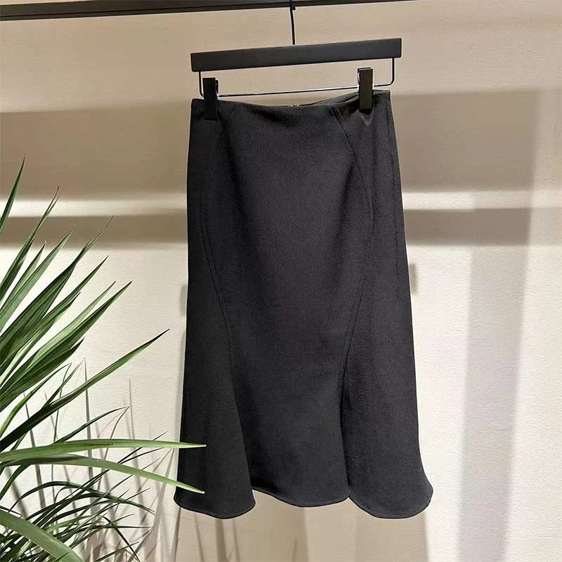 显瘦半身裙黑色鱼尾裙半身裙 E1057