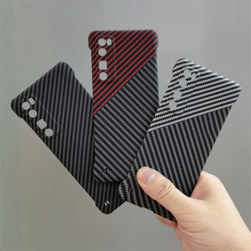 适用华为nova7pro手机壳凯夫拉碳纤维无边框新款防摔超薄半包边硬