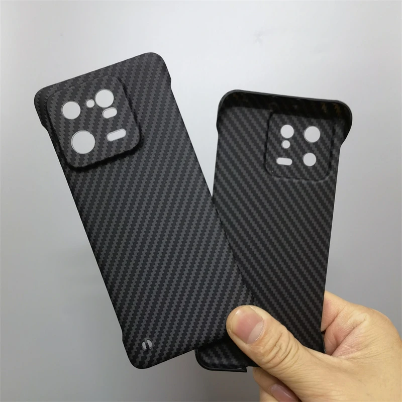 适用小米13pro手机壳碳纤维xiaomi13凯夫拉13+无边框超薄散热半包