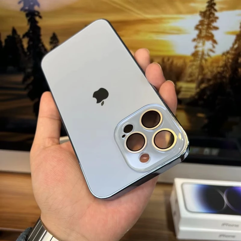 高级感苹果16/15手机壳镜头全包iphone14pro/13pro女款12磨砂防摔