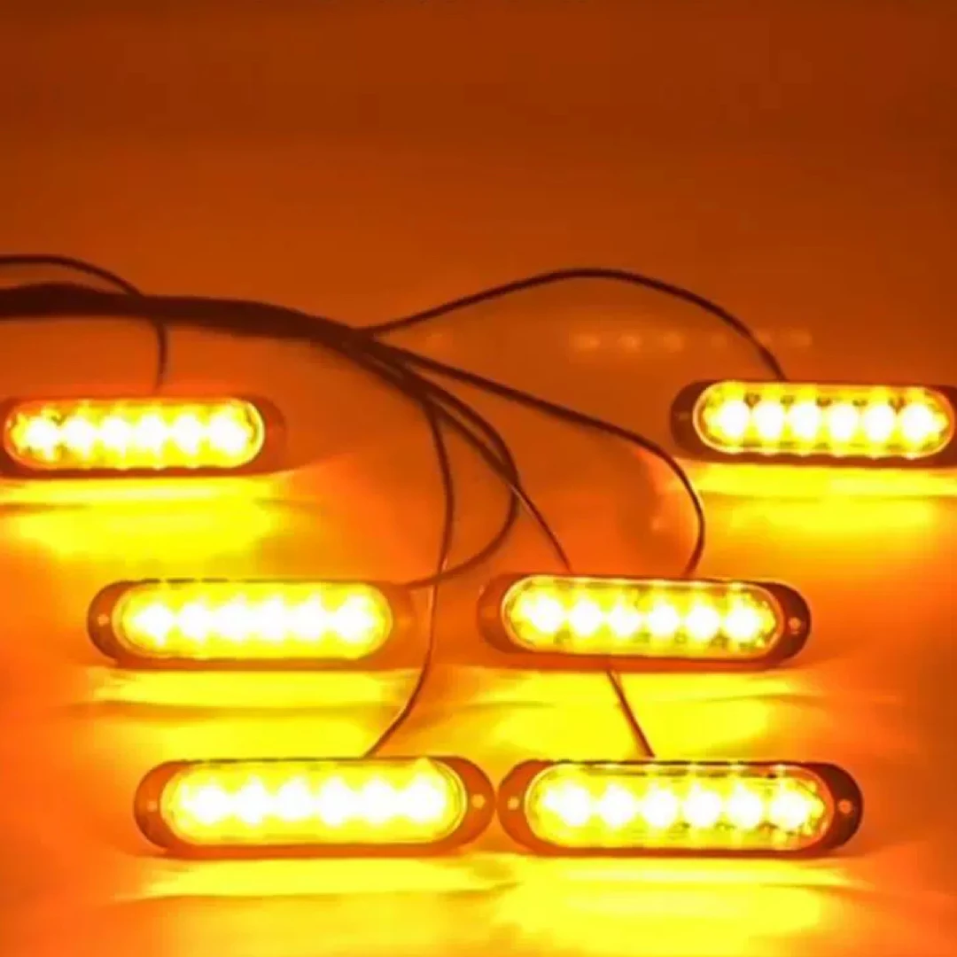 货车中网小黄灯超亮中网爆闪灯爆闪灯LED通用改装12V/24V日行灯