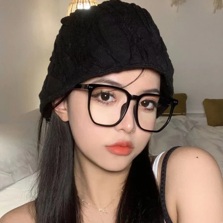 2024新款素颜神器眼镜女黑框高级近视可配度数大框大脸显瘦眼镜框