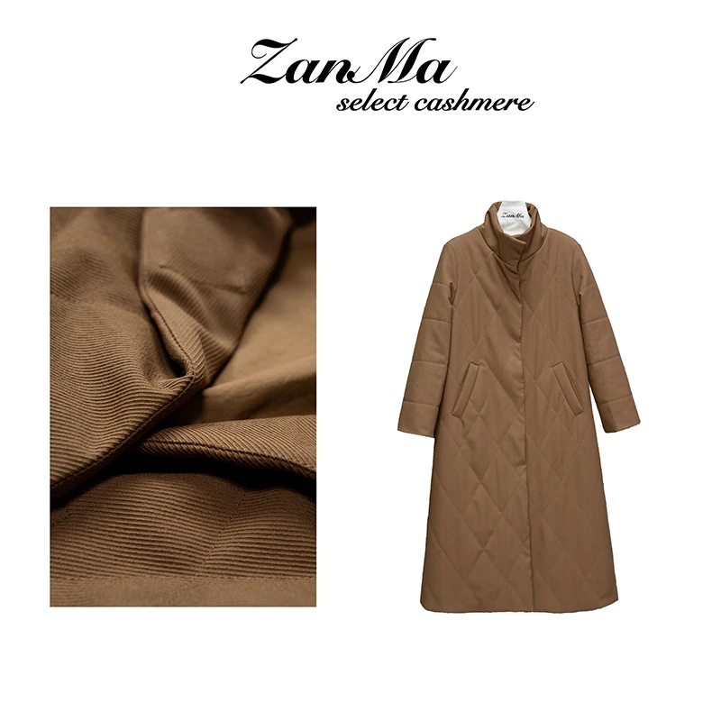 【赞妈甄选】秋冬新款高端轻奢中长款外套百搭气质加厚大衣ZM1659N