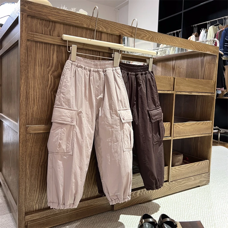 现货【葡萄酱】4335夹棉加厚萝卜裤外穿长裤女童冬装休闲百搭裤子