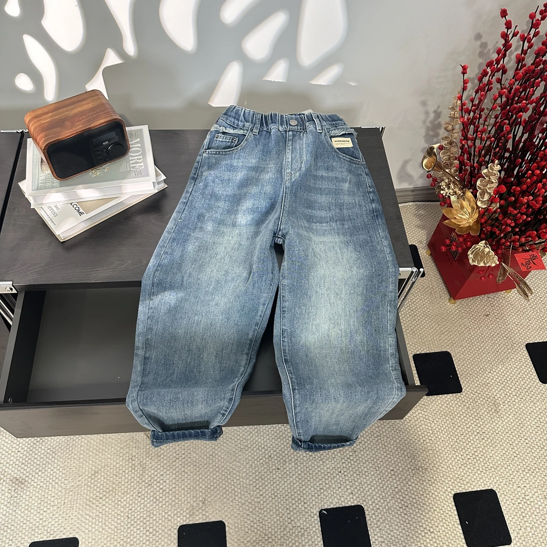 HW361儿童牛仔裤春秋洋气休闲夏季薄款宽松百搭宝宝中大童韩版