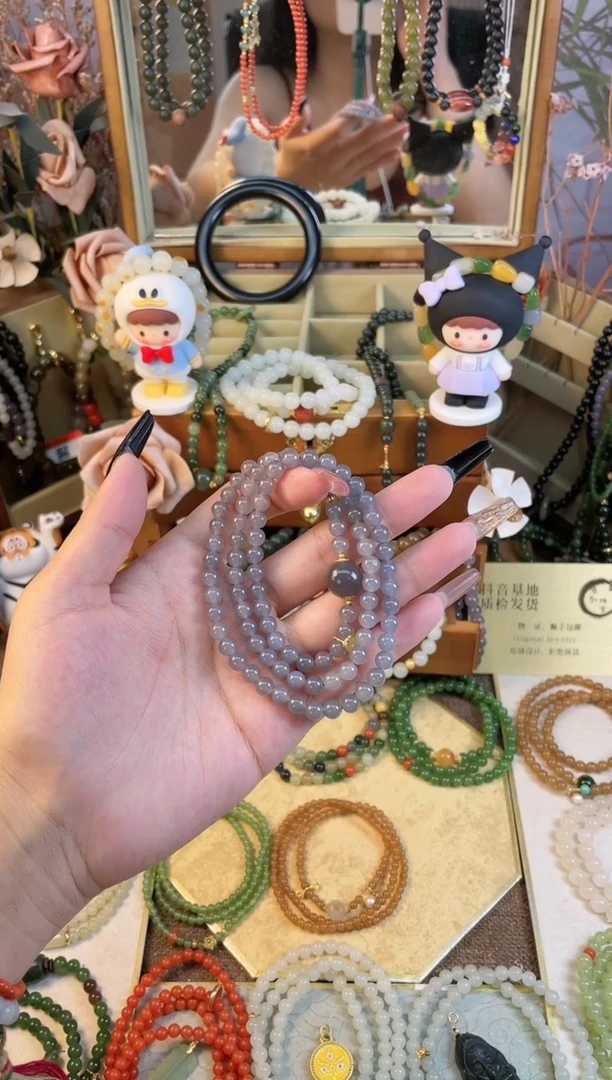 【闪购商品】和田玉手串未镶嵌烟紫