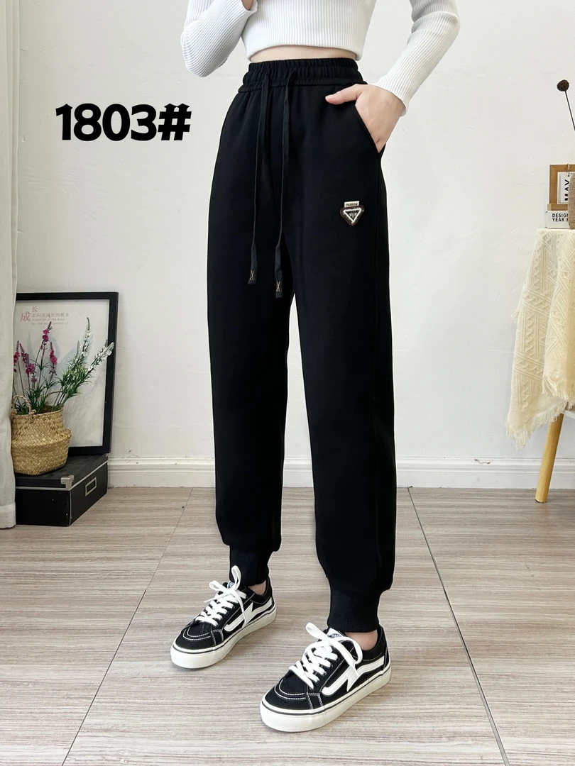 【加绒加厚青货价-1803】冬季新款休闲卫裤时尚显瘦百搭