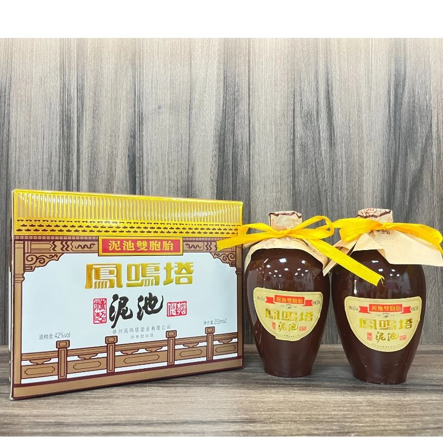 格致泥池凤鸣塔【泥池双胞胎】 浓香型白酒 行行落落42度250ml*2*4