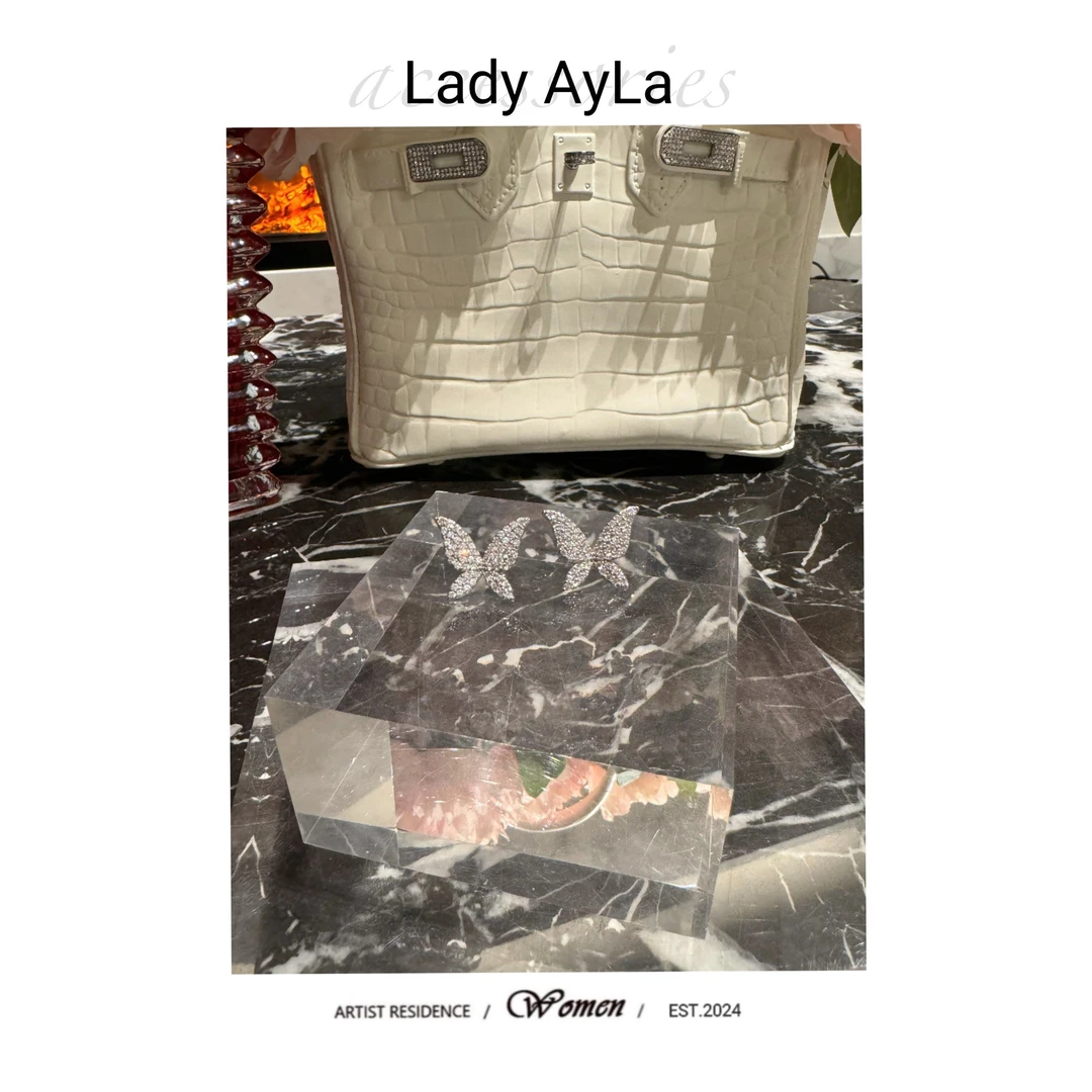 铜合金合成锆石耳饰 蝴蝶创意个性耳骨夹AL080/AL290