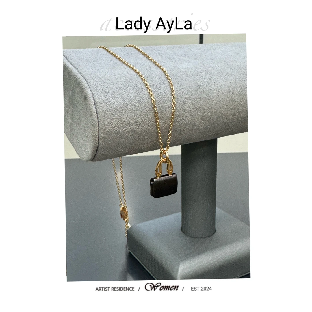 坠链均925银珐琅 字母H包包时尚百搭项链AL131