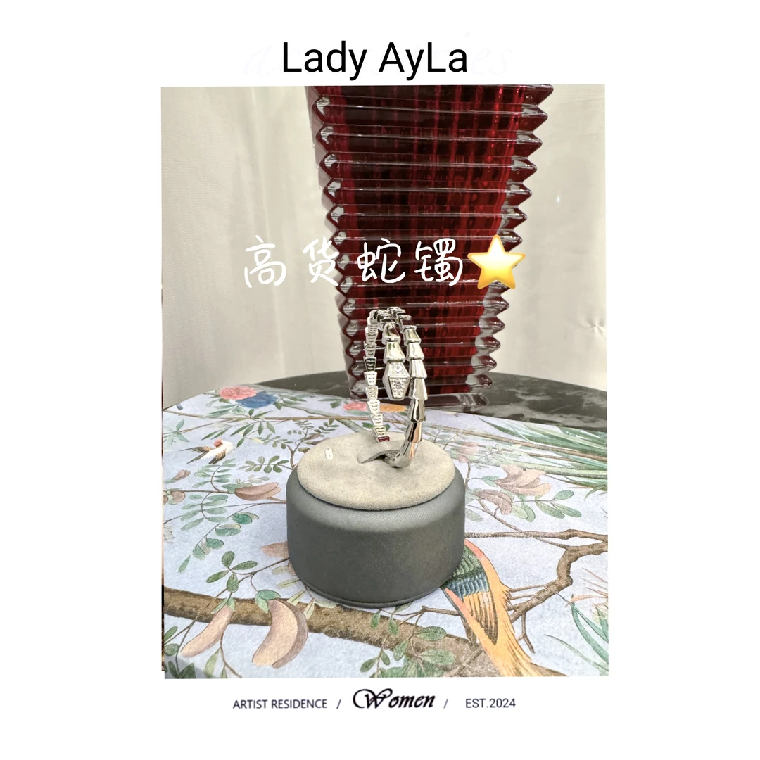 925银合成锆石手镯 时尚百搭潮流蛇头手镯AL063