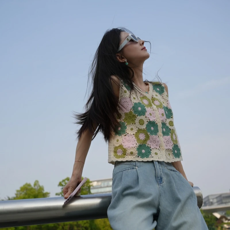 【现货】【花园杂烩】新小香风夏季针织衫3444-XSMS24014【甘蔗】