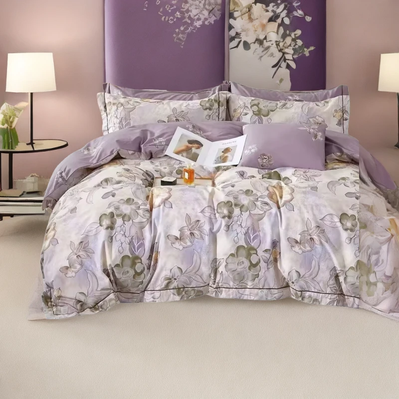 【福利】海棠依旧--120支匹马棉全棉100棉斜纹加厚四件套