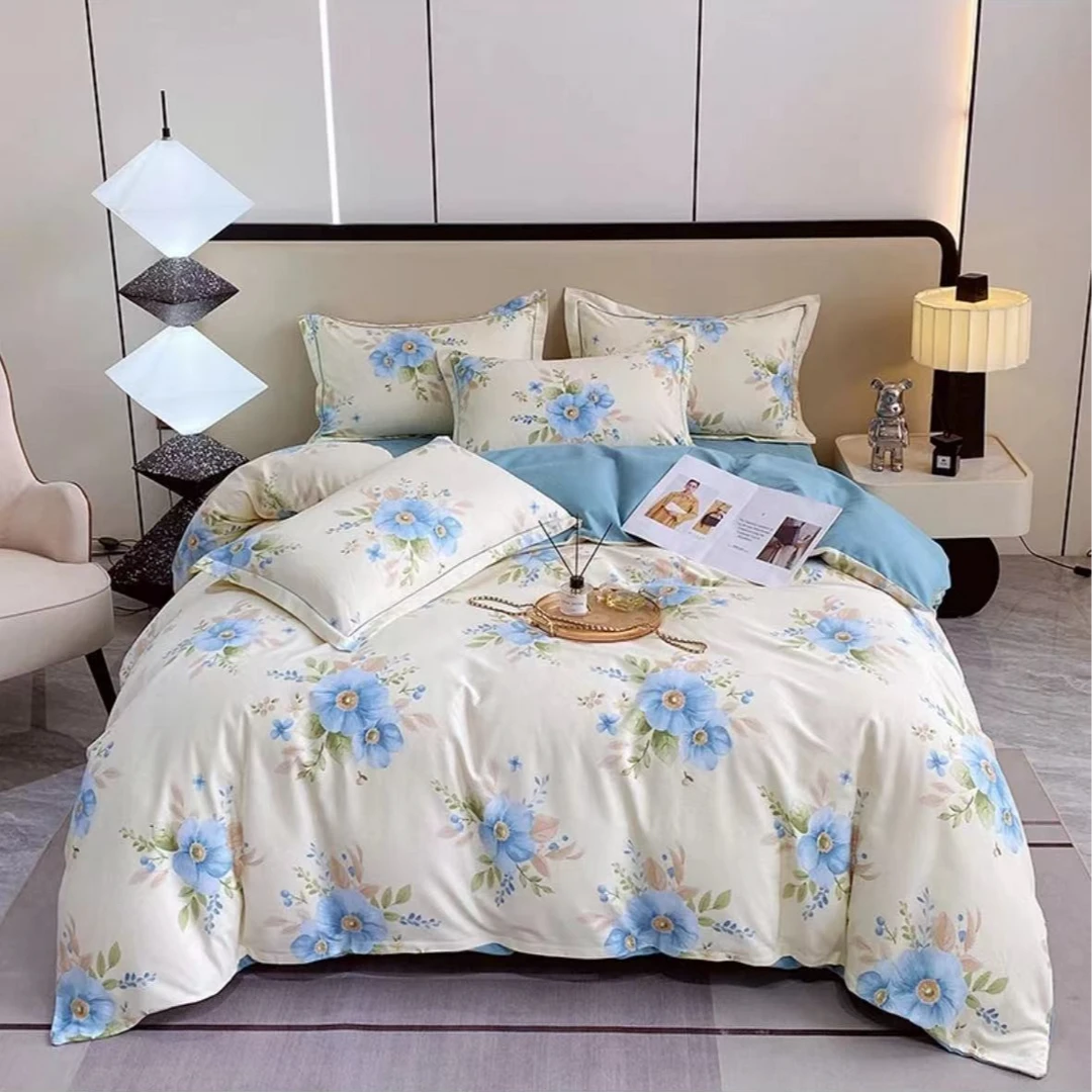 小贵妇--全棉100棉斜纹加厚高支高密轻奢印花四件套