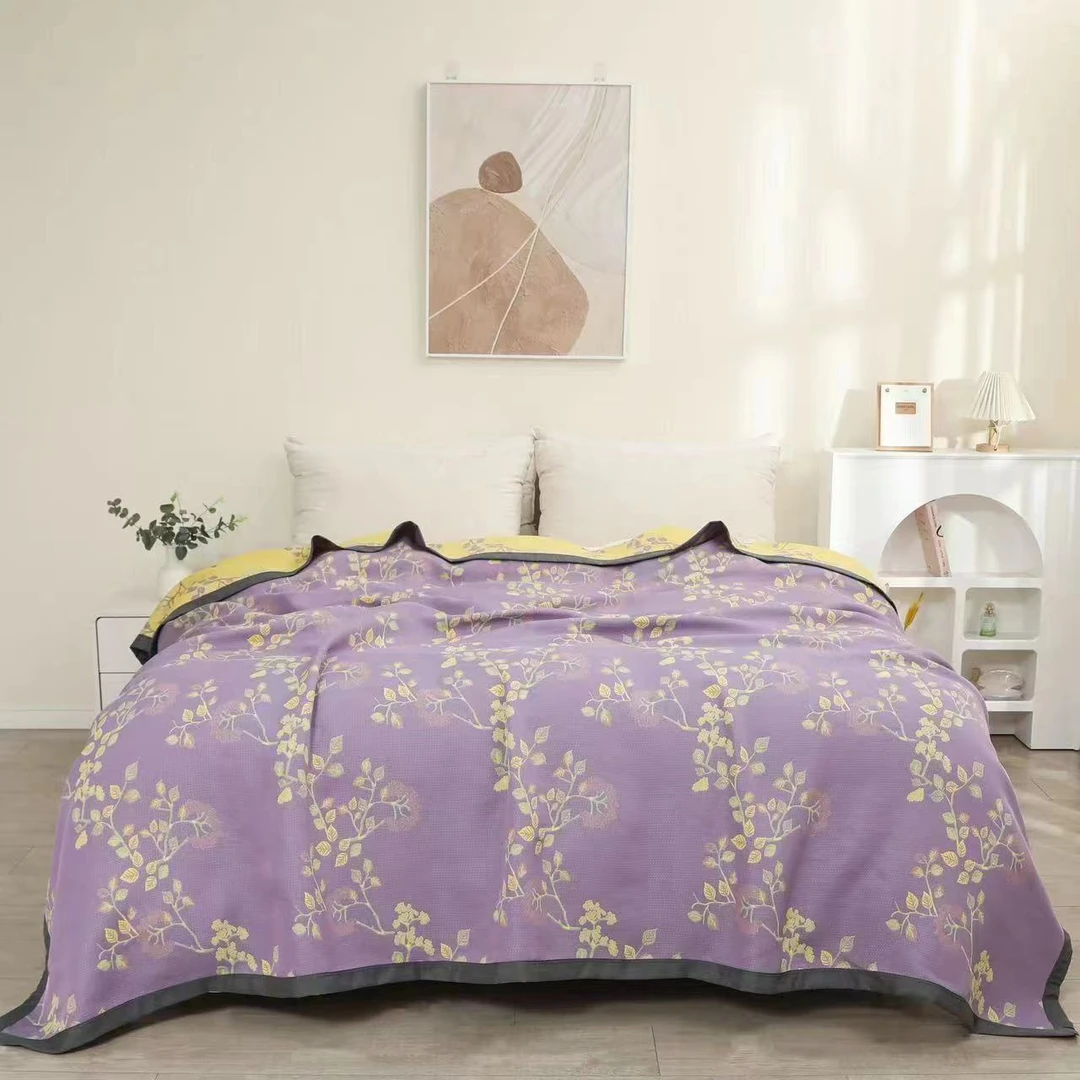 高端系列床盖亲肤柔软200*230cm--寒梅-紫