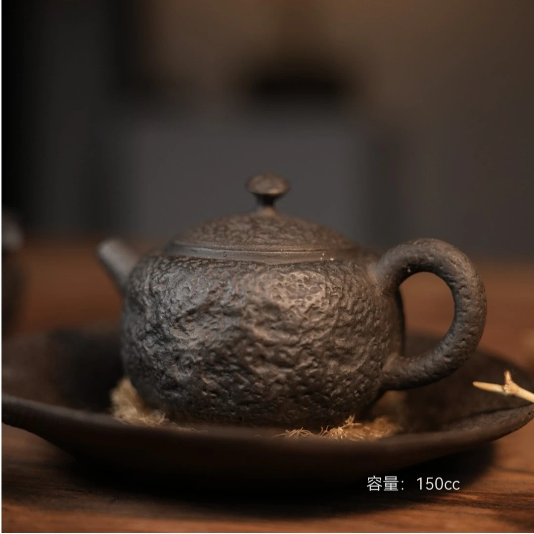 品闲艺术诧寂风紫砂壶供春壶正把壶陶瓷复古创意泡壶手捏家用雕刻