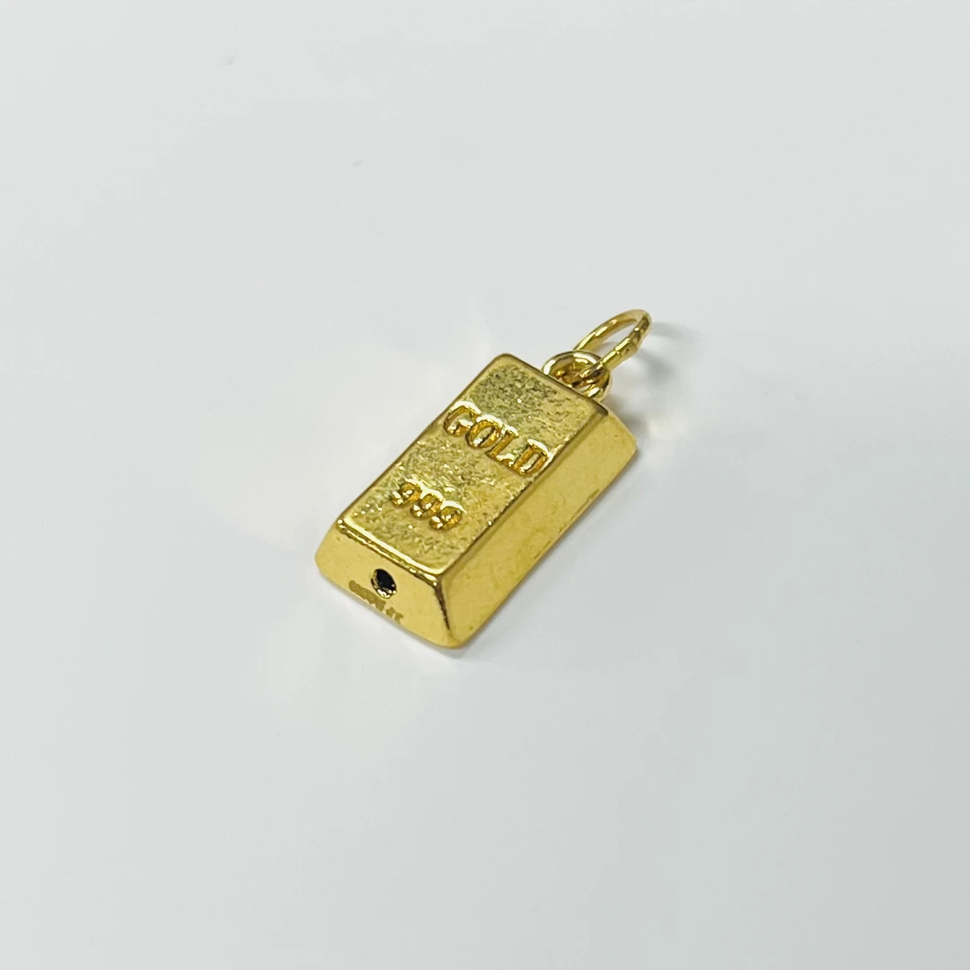 足金饰品/小金砖吊坠/0.99/B91415-0.99(克重多退少补)