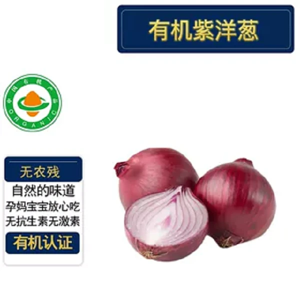 有机红洋葱5斤 有机认证无农残 新鲜蔬菜健康美味辅食烹炒 顺丰