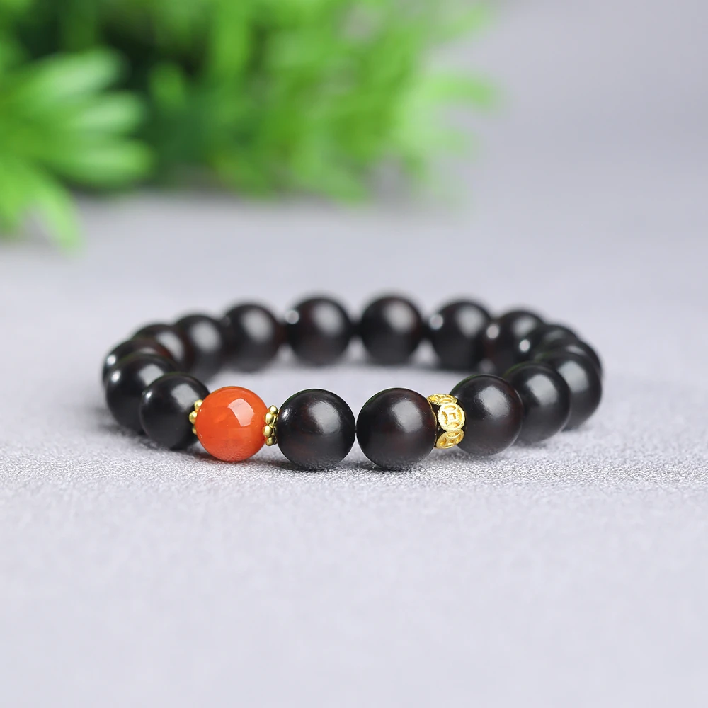 【星光村小飞TX23】小叶紫檀搭配南红手串