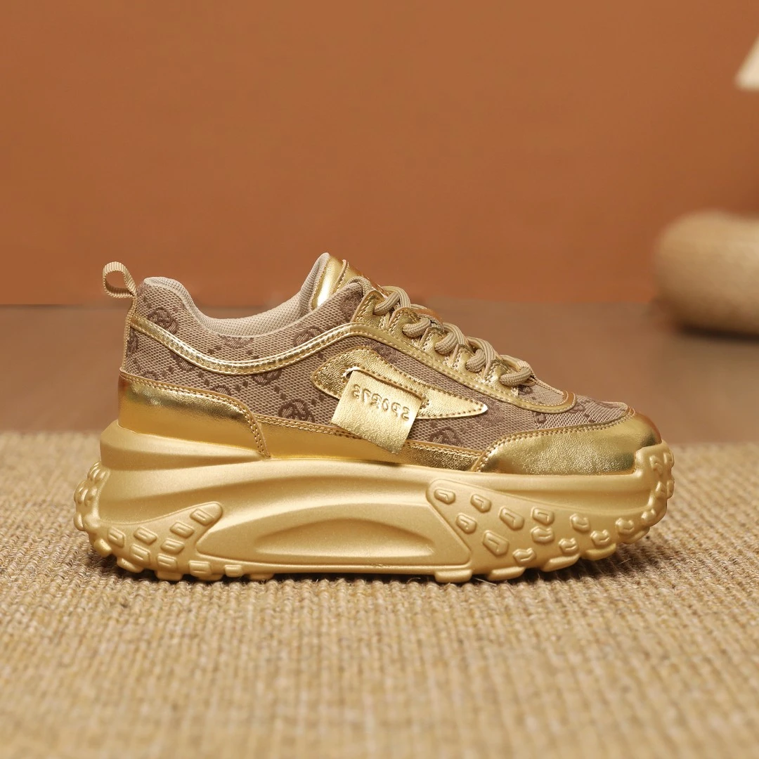 IG/IG断码现货增高6CM2024春夏透气高能感百搭厚底休闲鞋女鞋2501