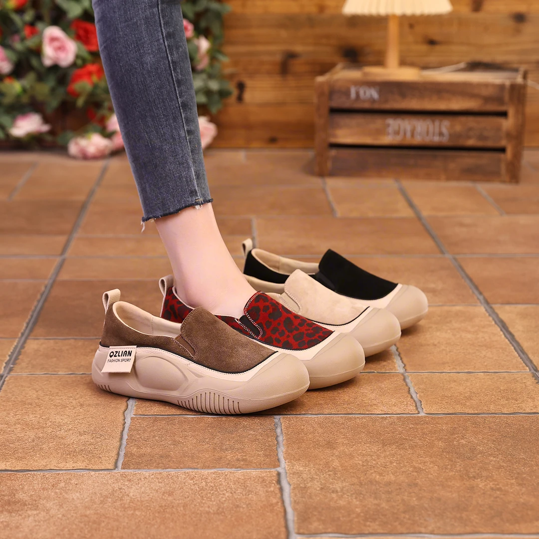 千之恋G增高4CM2024早秋新款复古百搭高级感软底气质休闲女鞋8053