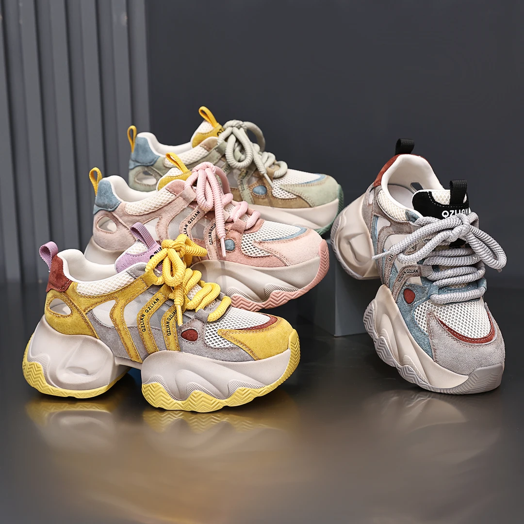 千之恋断码现货增高6CM2024夏季网面高能感休闲百搭气质女鞋3605