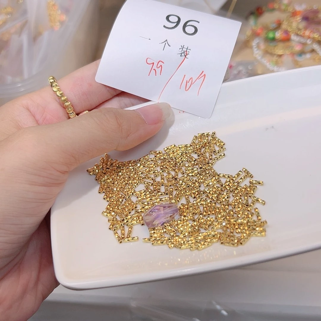 紫晶珠宝半成品银S925镀金镶嵌96