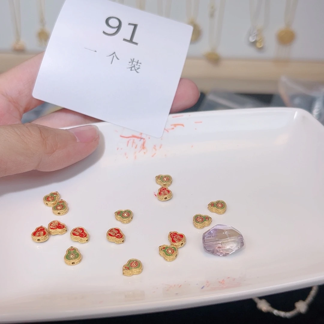 紫晶珠宝半成品银S925镀金镶嵌91