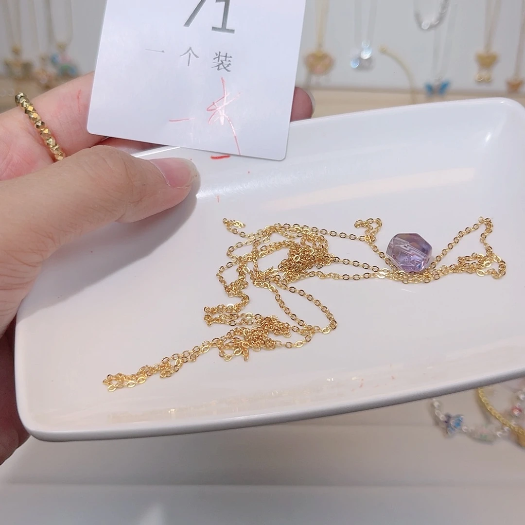 紫晶珠宝半成品银S925镀金镶嵌71