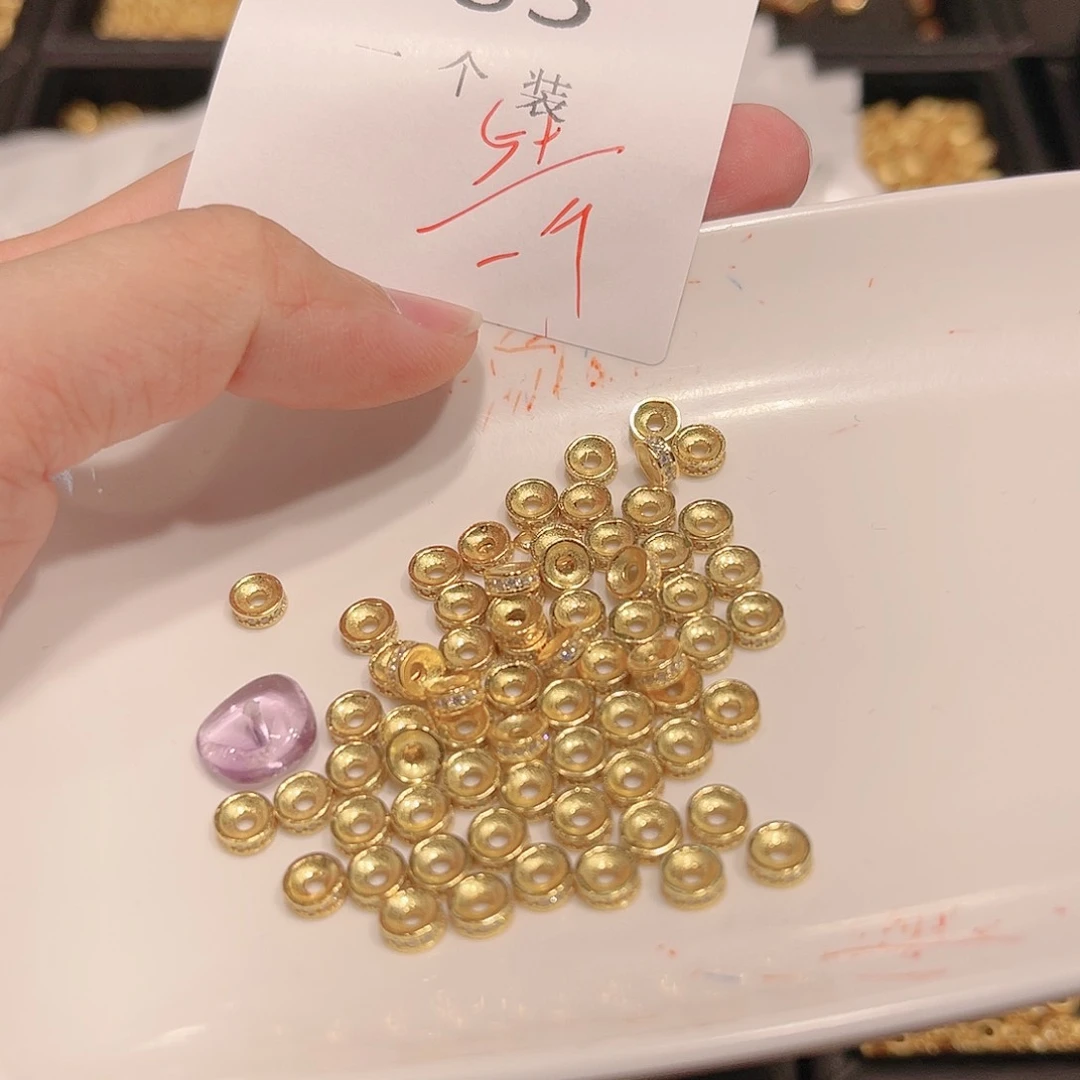 紫晶珠宝半成品银S925镀金镶嵌83