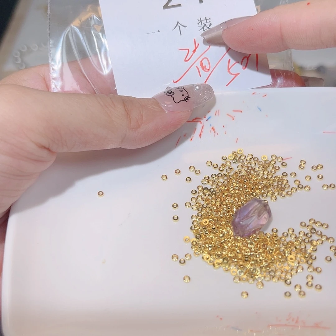 紫晶珠宝半成品银S925镀金镶嵌24