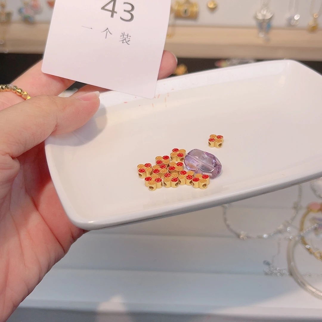 紫晶珠宝半成品银S925镀金镶嵌43