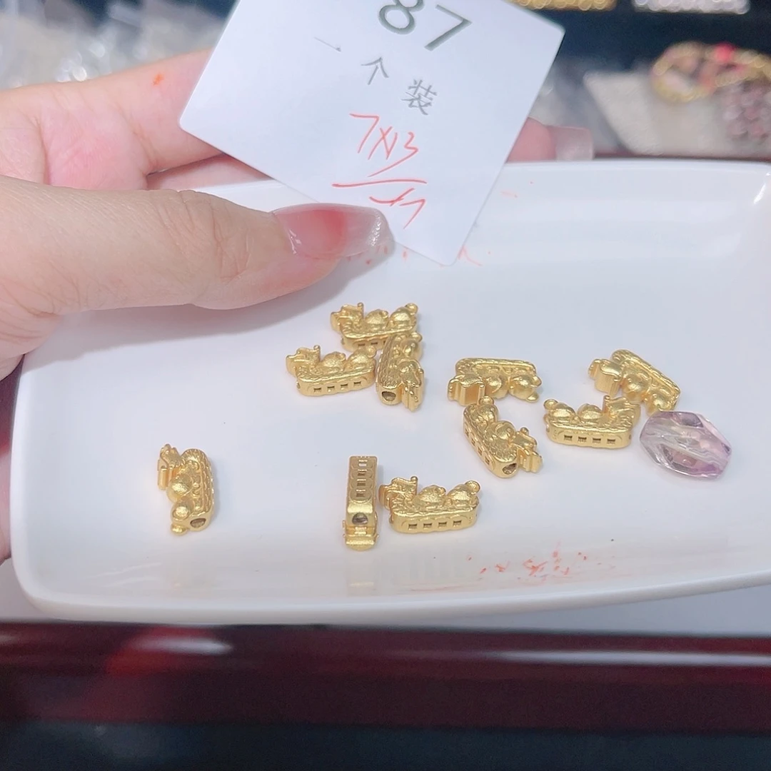 紫晶珠宝半成品银S925镀金镶嵌87