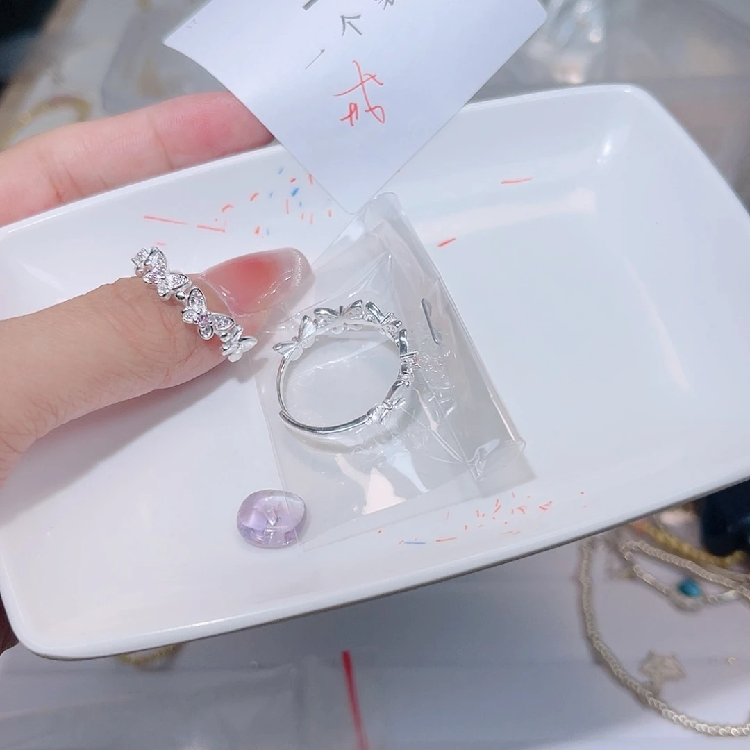 紫晶珠宝半成品银S925镶嵌155