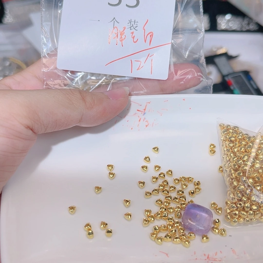 碧玺珠宝半成品银S925镀金镶嵌33