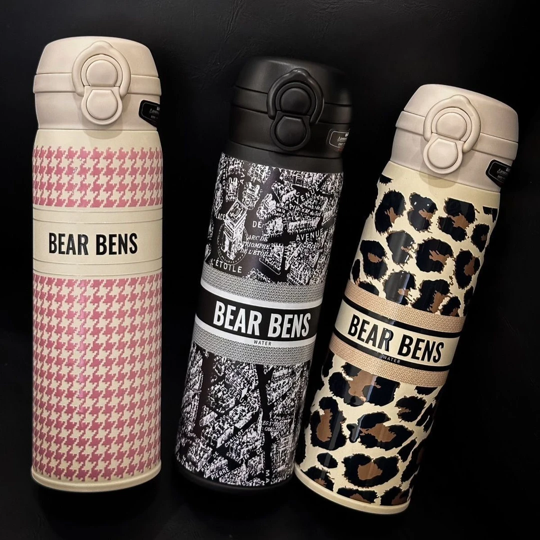 （芳芳）熊本士高级商务316一盖双饮高颜值直杯便携车载成人高级杯