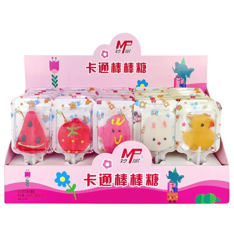 卡通棒棒糖果汁软糖造型网红创意可爱儿童5支散装大风车