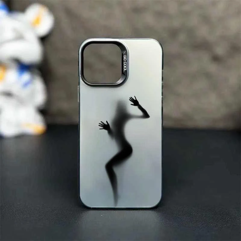 黑色魅影电镀按键苹果15promax手机壳iphone15pro新款15高级感14
