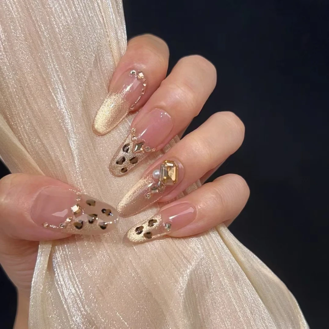 【2.0金钱豹】纯手工穿戴甲美拉德气质显白豹纹猫眼美甲百搭秋冬款