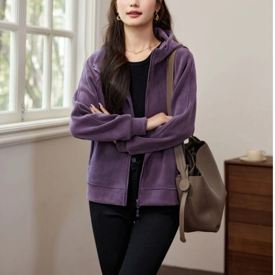 【秋季新款】女士奥粒绒连帽外套679