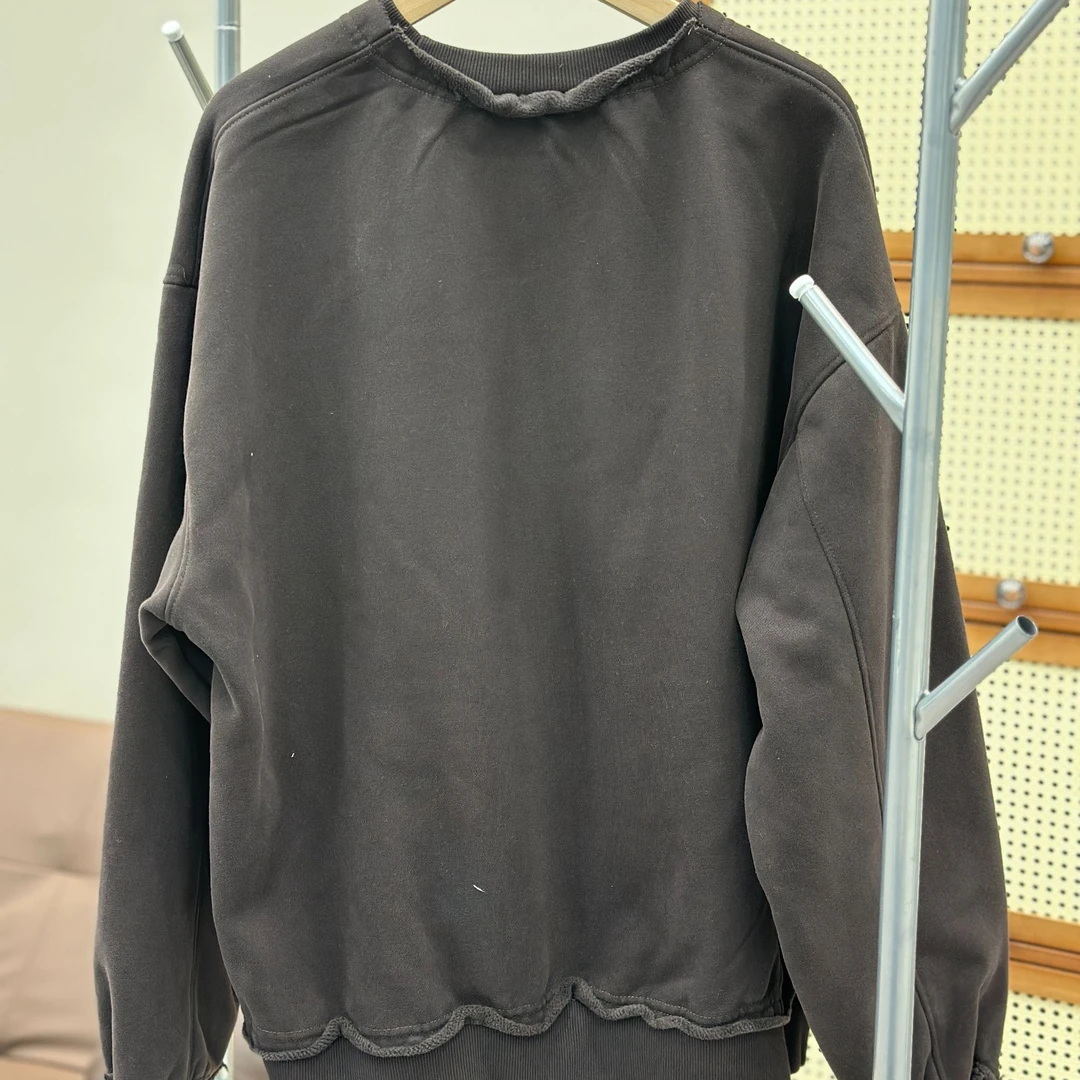 【秋季新款】女士卡通圆领加厚毛边圆领套头卫衣5160