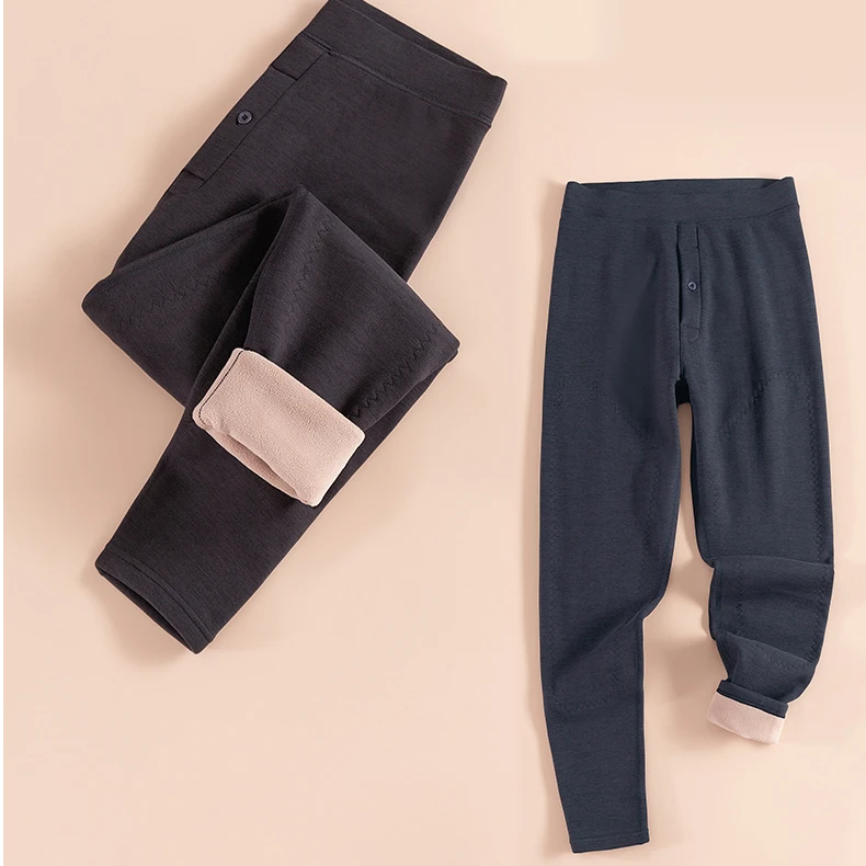 【秋冬新款】男士加厚磨毛贴片保暖裤8602