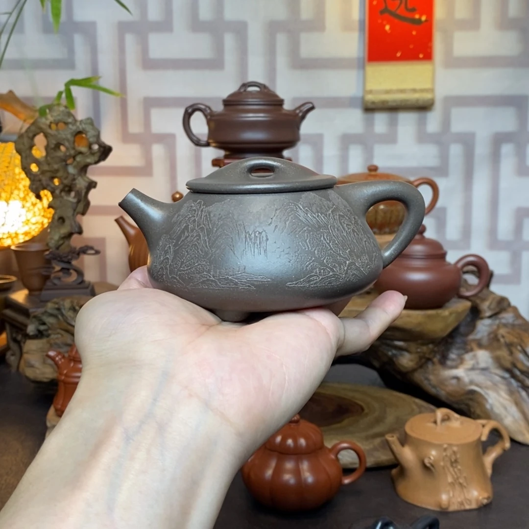 紫砂茶具老料青灰段满瓢