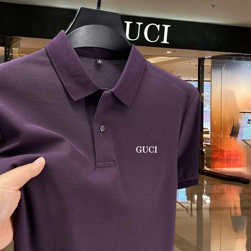 【专柜直发】意大利轻奢正品乔治古万驰针刺绣男士短袖POLO衫T恤