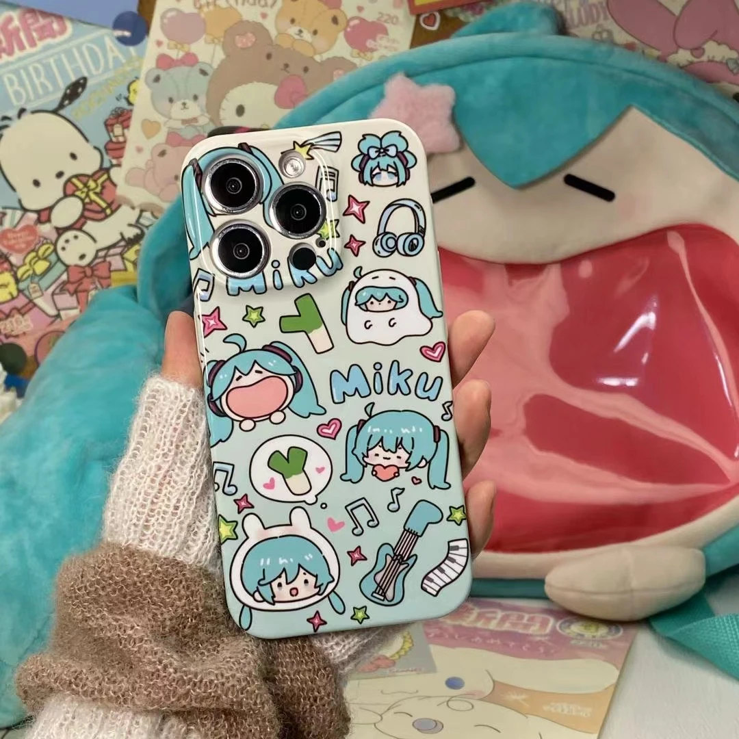 卡通初音未来可爱二次元菲林手机壳苹果华为荣耀VIVO适用OPPO小米