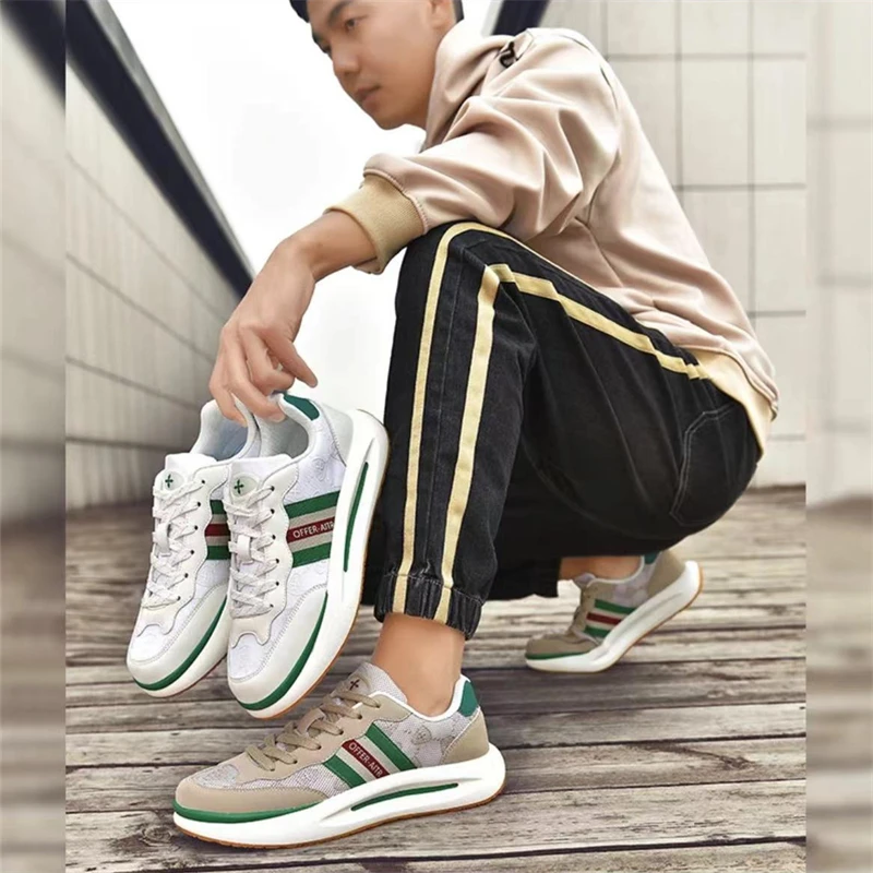 新品轻奢休闲透气增高情侣鞋潮鞋软底百搭脏脏鞋